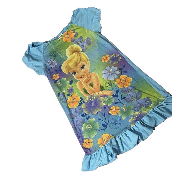 Vintage 2010 Disney Fairies Tinkerbell Pajamas Size 8 Flawed - Picture 1 of 5